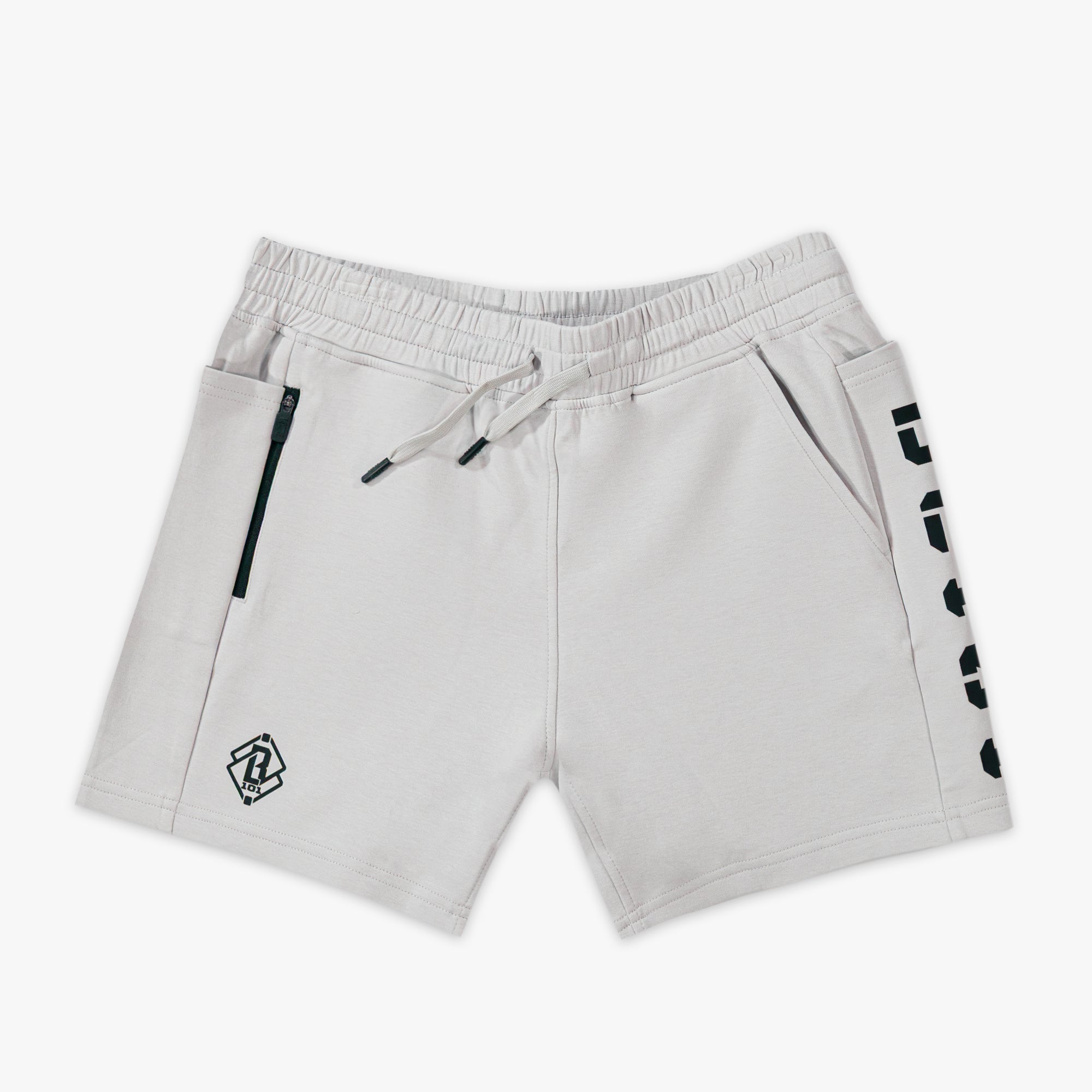 Diamond Relaxed Fit Sweatshorts - Light Gray/Black